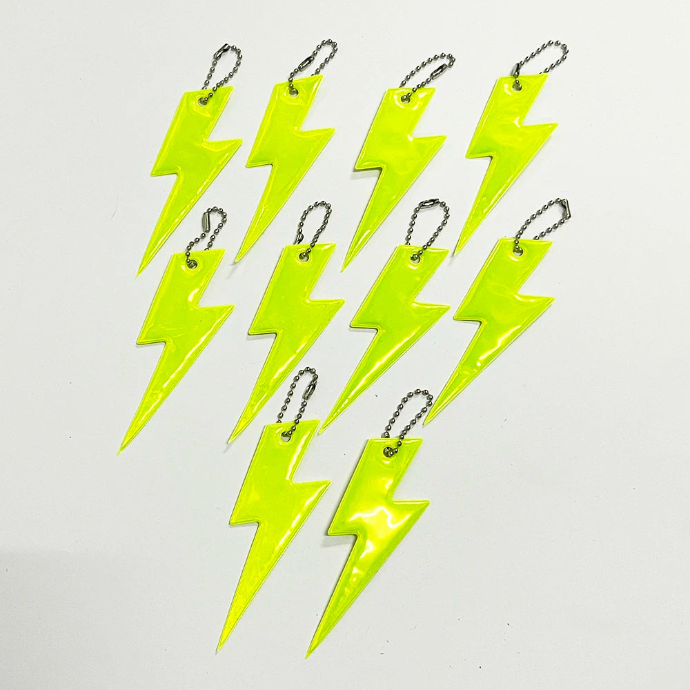 10PCS Reflective Lightning Pendants