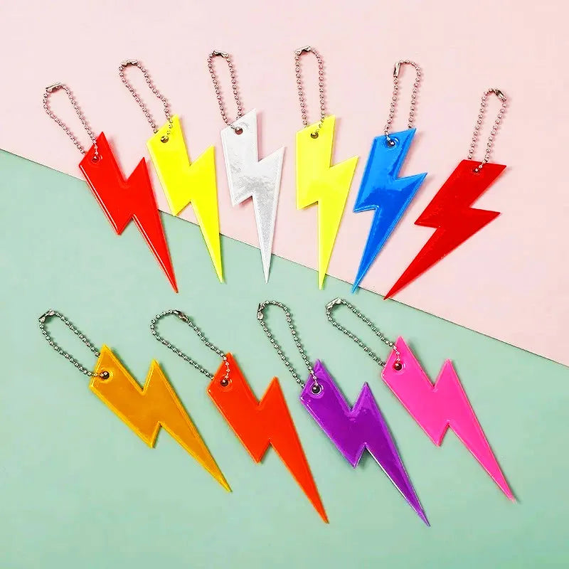 10PCS Reflective Lightning Pendants