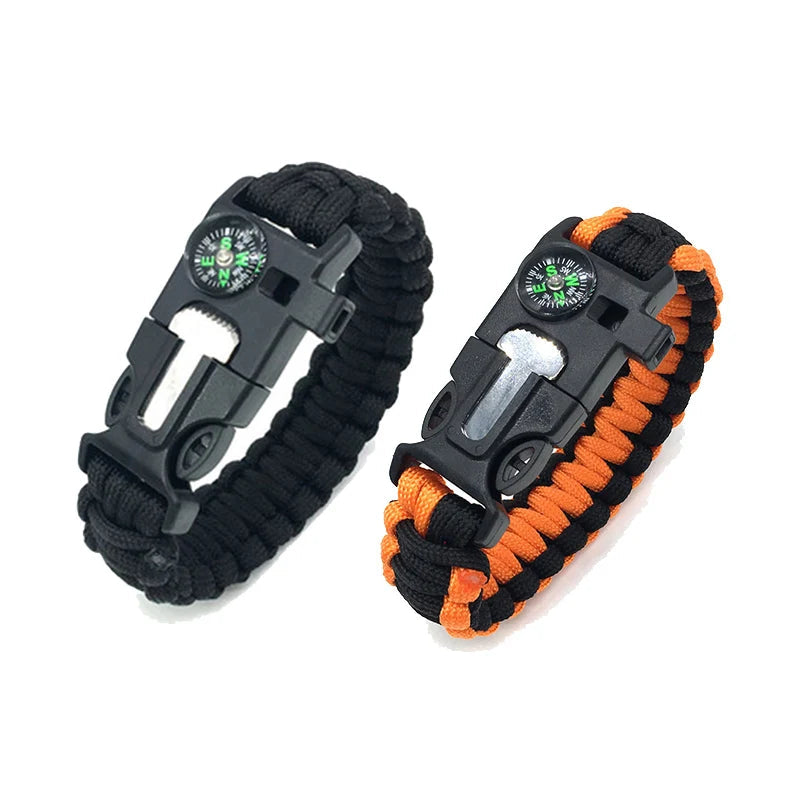 2PCS Multi-functional Outdoor Survival Bracelet