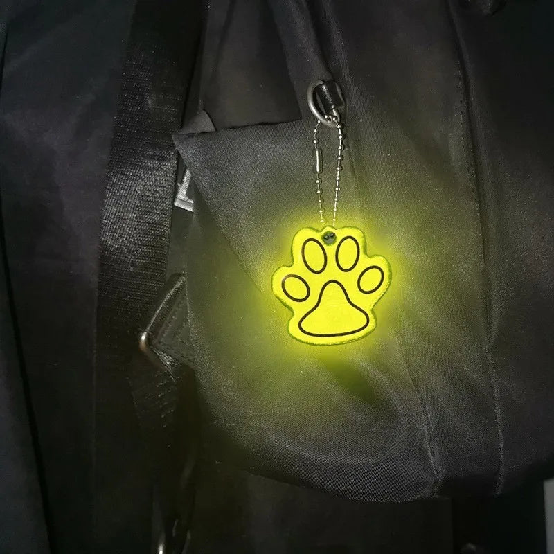 10PCS Reflective Paw Pendants