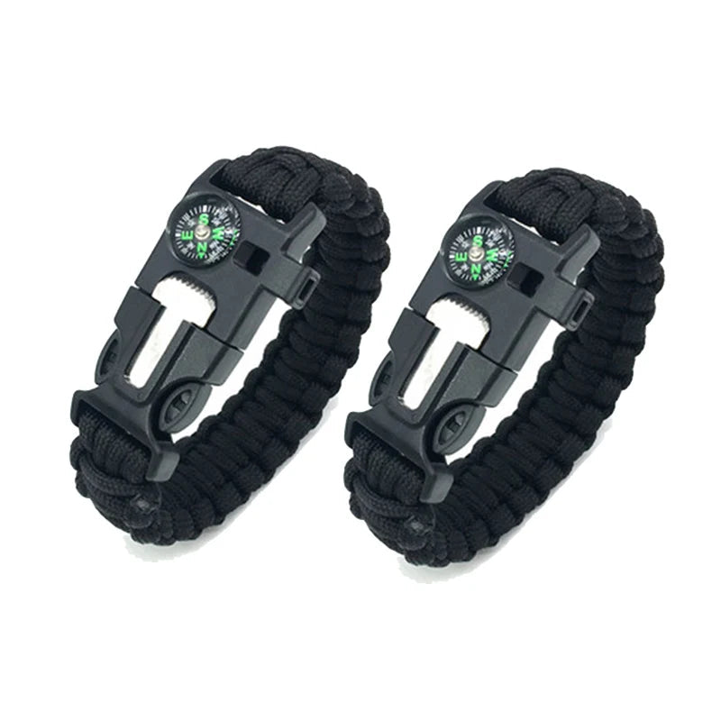 2PCS Multi-functional Outdoor Survival Bracelet