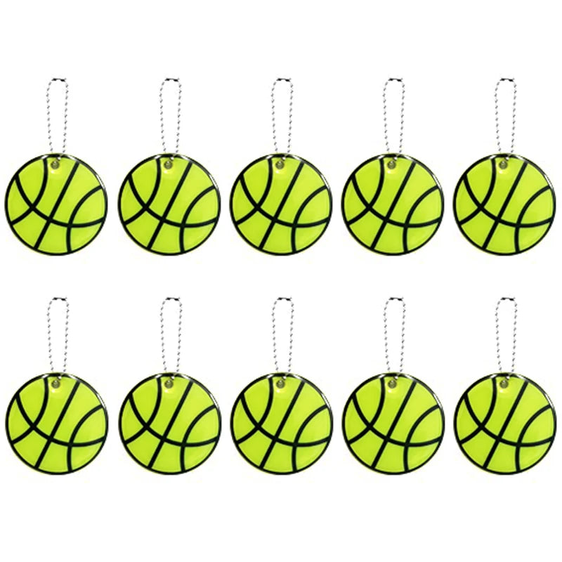 10PCS Reflective Basketball Pendants