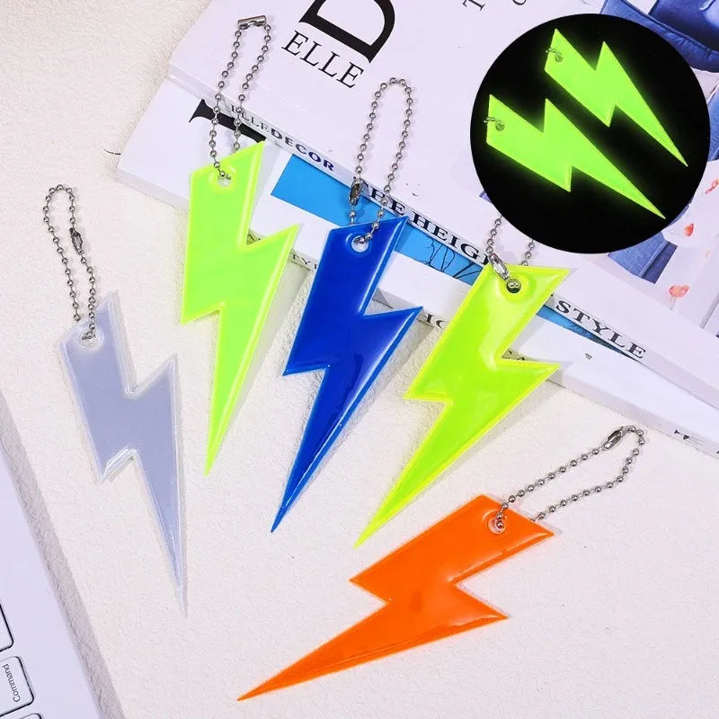 10PCS Reflective Lightning Pendants