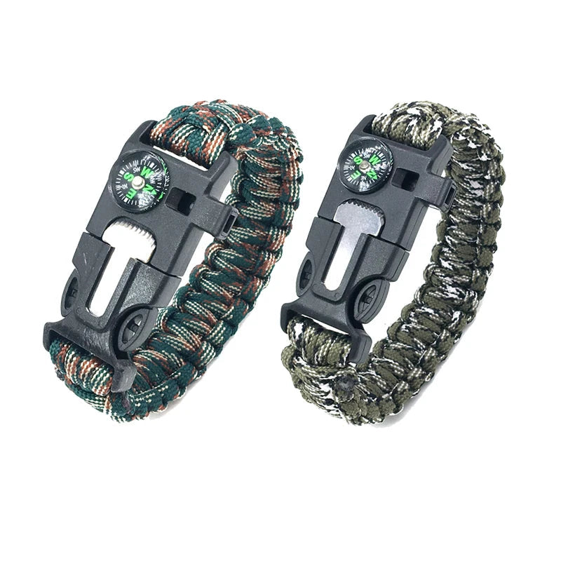 2PCS Multi-functional Outdoor Survival Bracelet