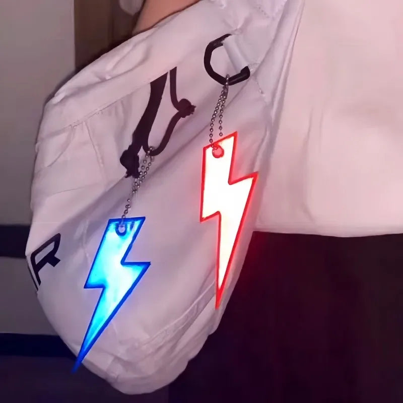 10PCS Reflective Lightning Pendants