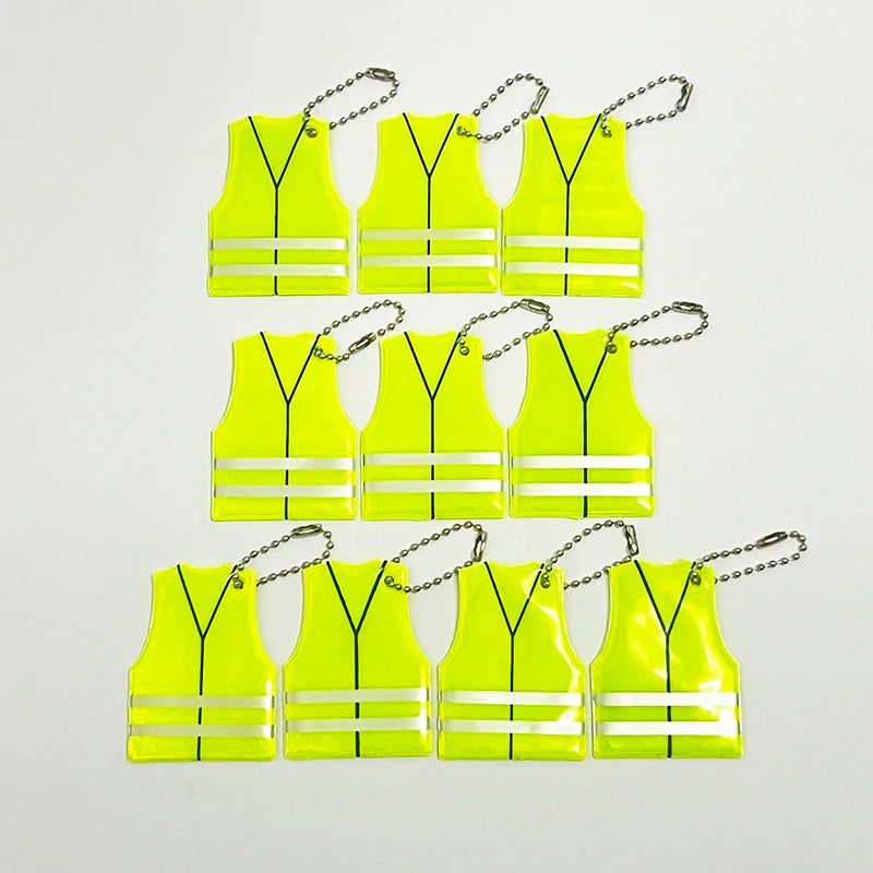 10PCS Reflective Fun Clothing Pendants