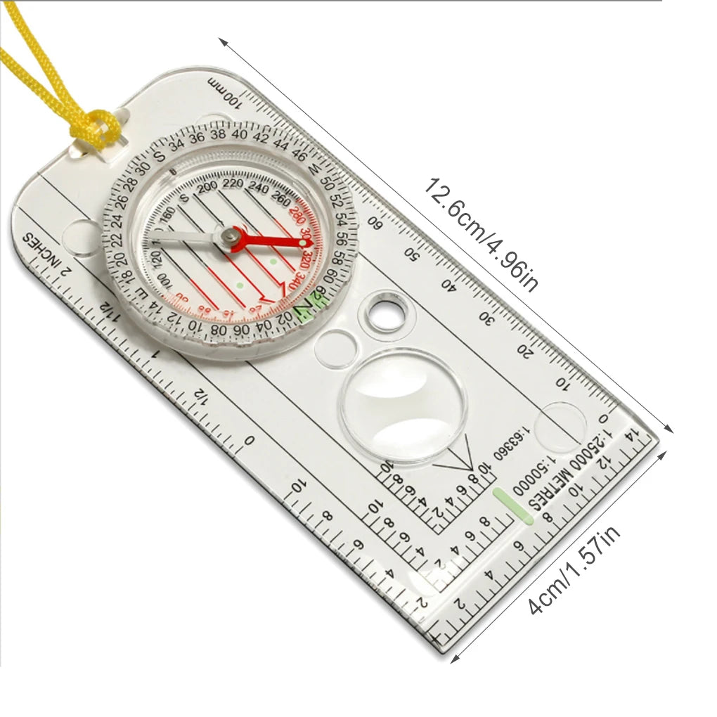 Outdoor Navigation Ruler Compass
