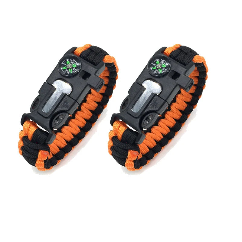 2PCS Multi-functional Outdoor Survival Bracelet
