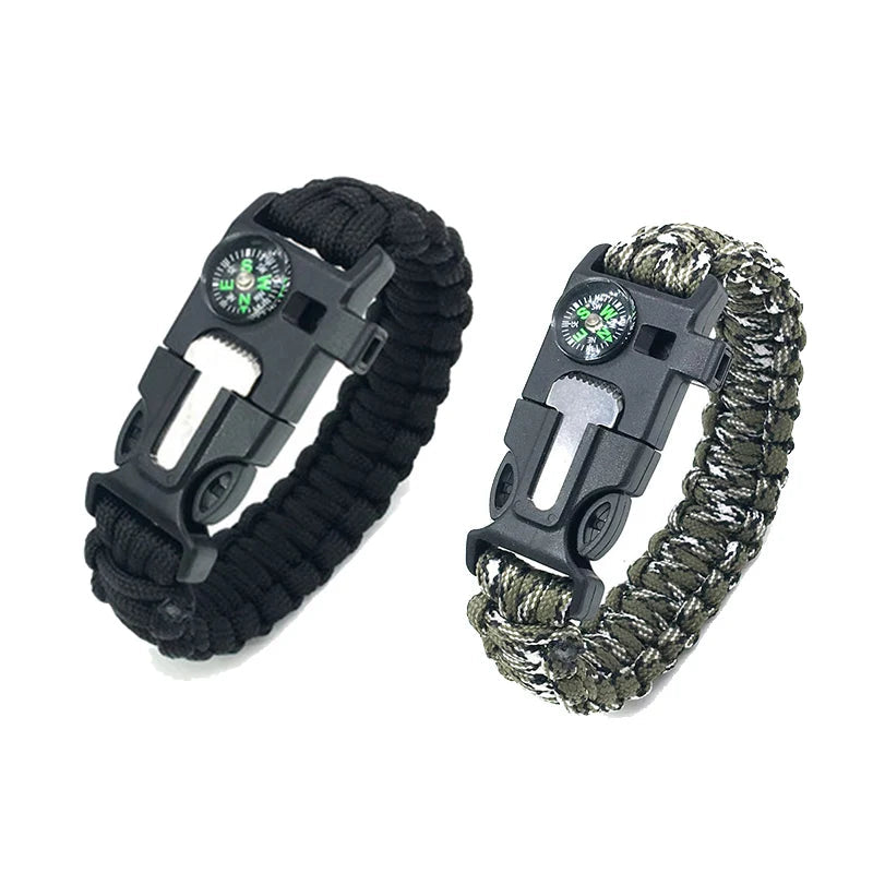 2PCS Multi-functional Outdoor Survival Bracelet