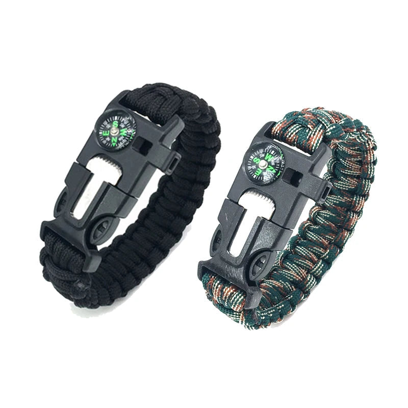 2PCS Multi-functional Outdoor Survival Bracelet