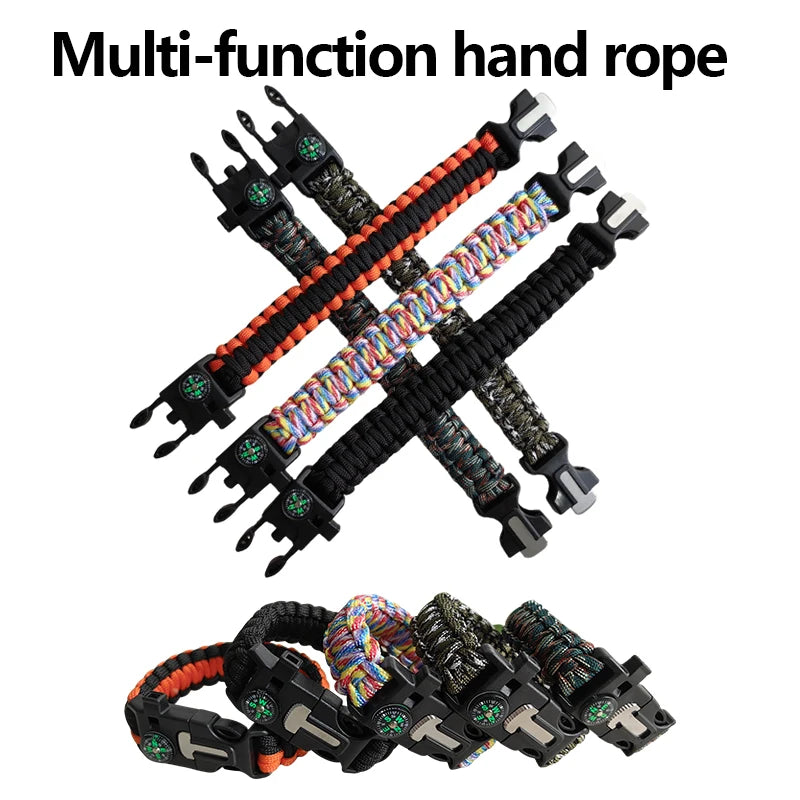 2PCS Multi-functional Outdoor Survival Bracelet