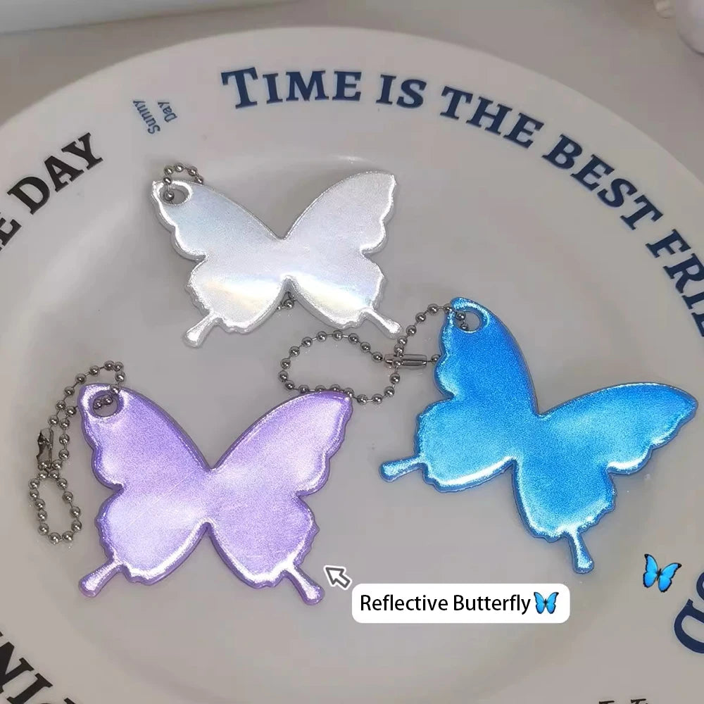 10PCS Reflective Colorful Butterfly Pendants