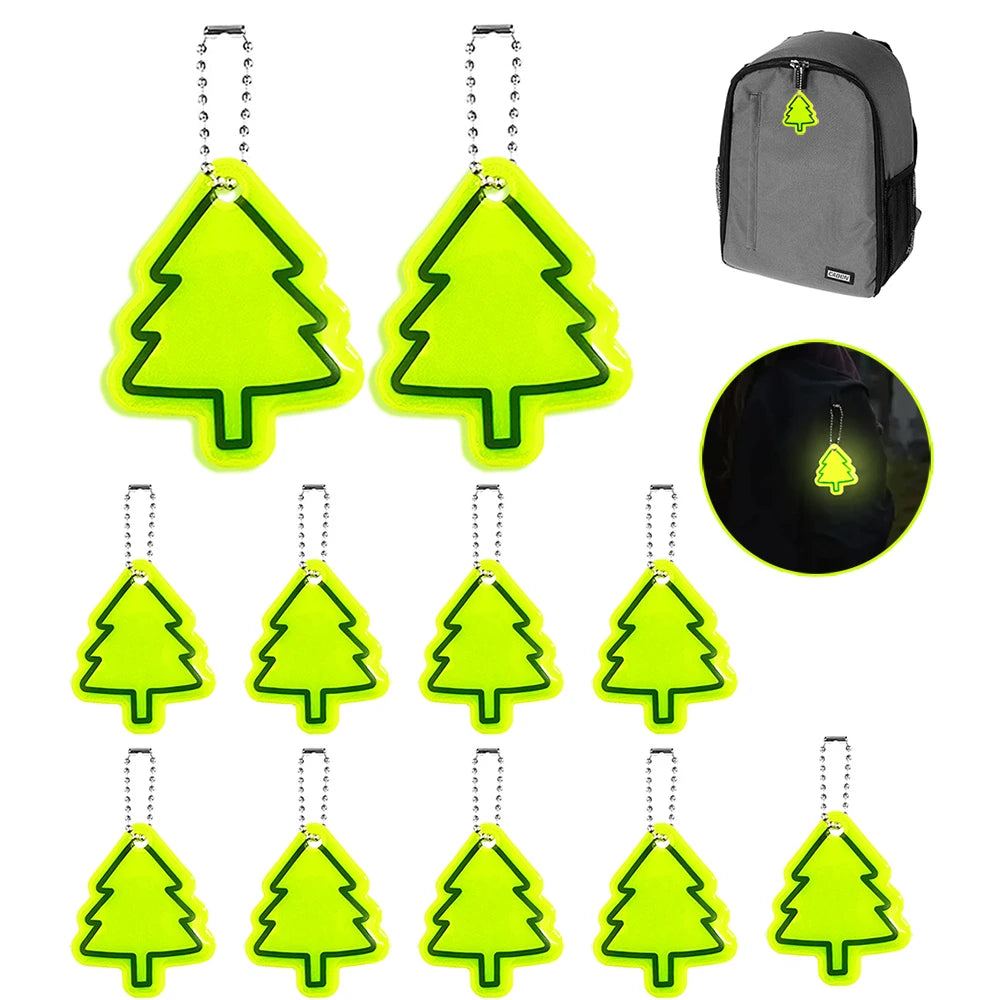 10PCS Reflective Tree Pendants