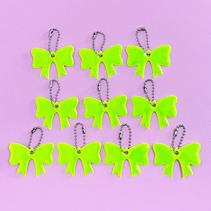 10PCS Reflective Bowknot Pendants