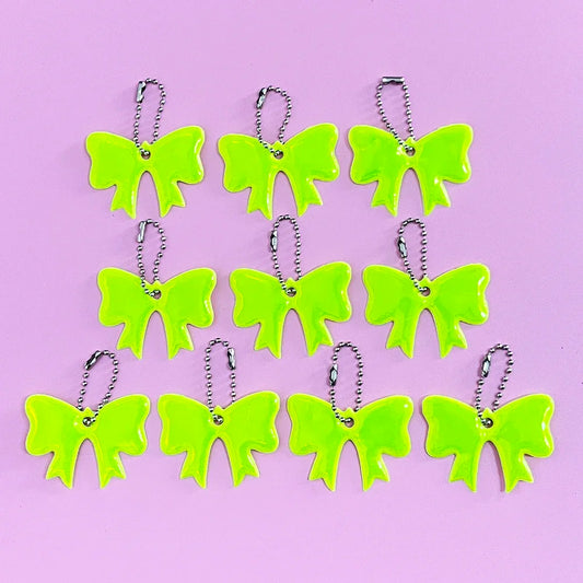 10PCS Reflective Bowknot Pendants
