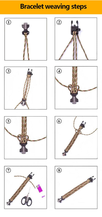 2PCS Multi-functional Outdoor Survival Bracelet