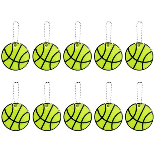 10PCS Reflective Basketball Pendants