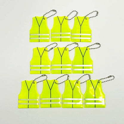 10PCS Reflective Fun Clothing Pendants