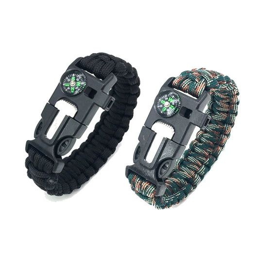 2PCS Multi-functional Outdoor Survival Bracelet
