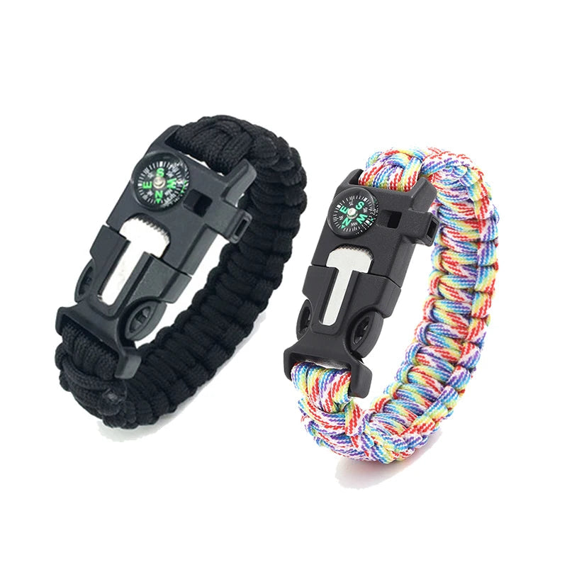 2PCS Multi-functional Outdoor Survival Bracelet