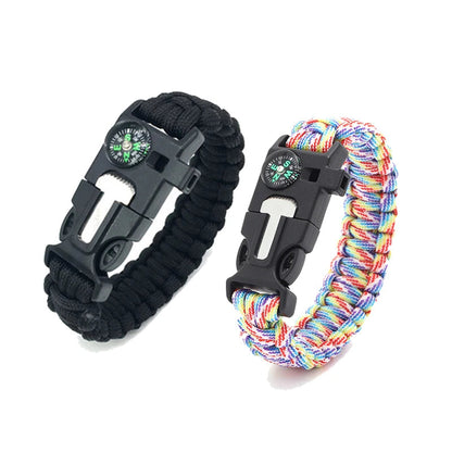 2PCS Multi-functional Outdoor Survival Bracelet